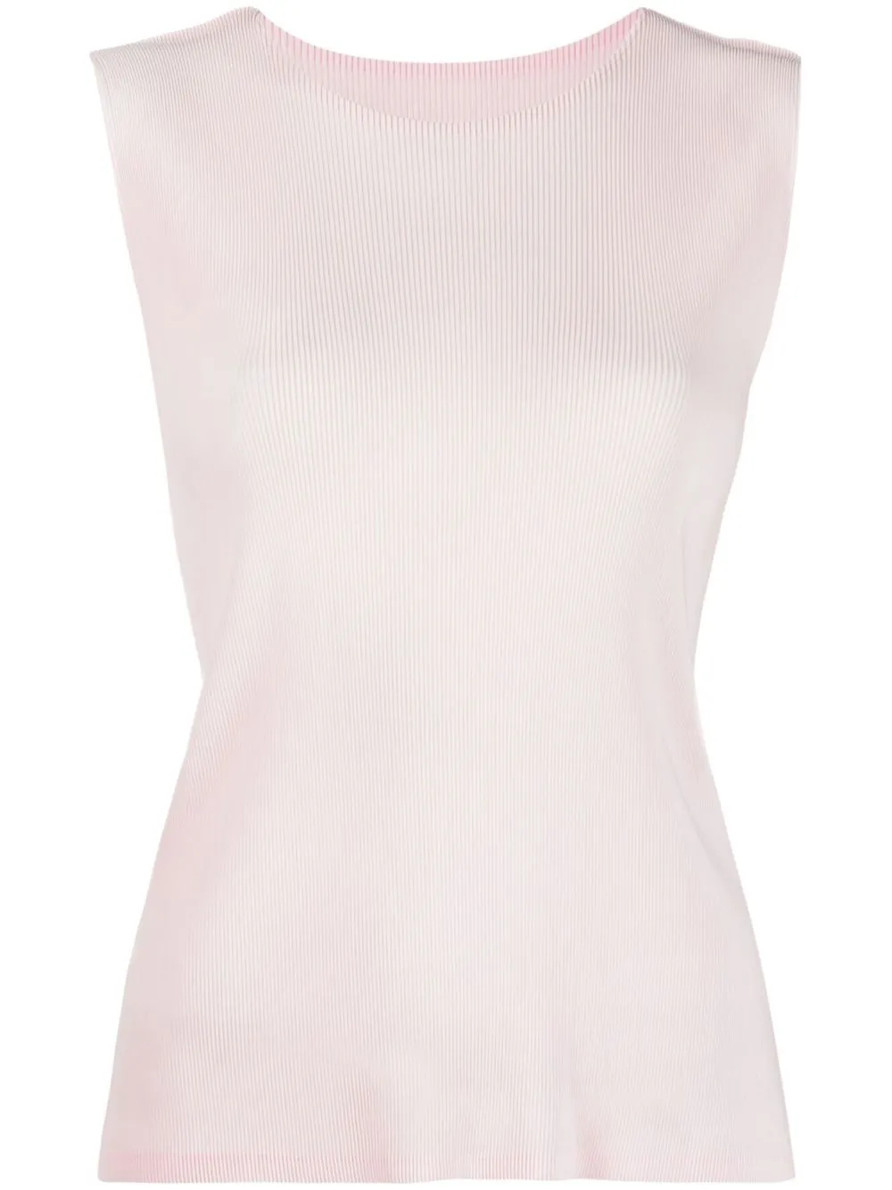 

Pleats Please Issey Miyake fine-ribbed design tank top - Pink