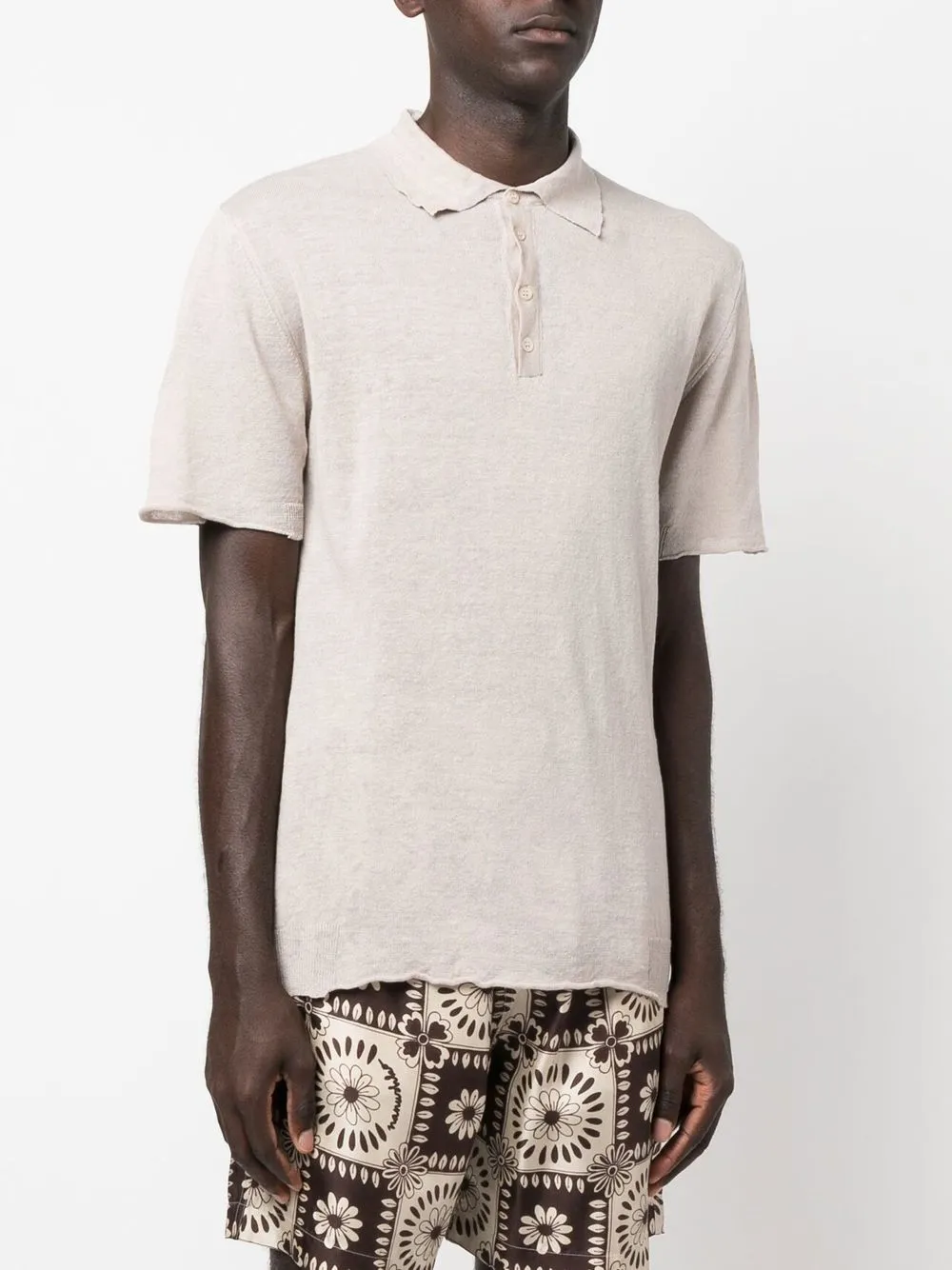  Costumein Fein Gestricktes Poloshirt   Nude 