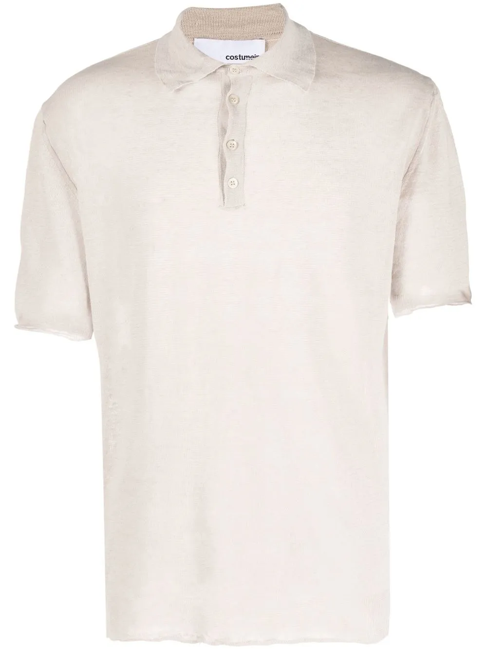 Costumein Fein gestricktes Poloshirt - Nude