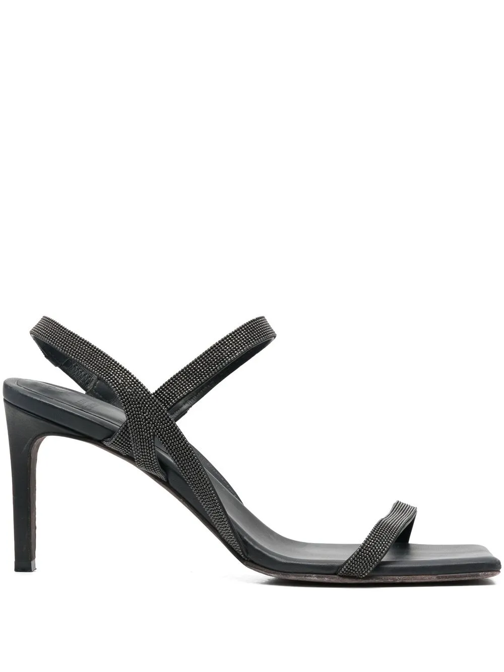 

Brunello Cucinelli metallic-strap stiletto sandals - Black