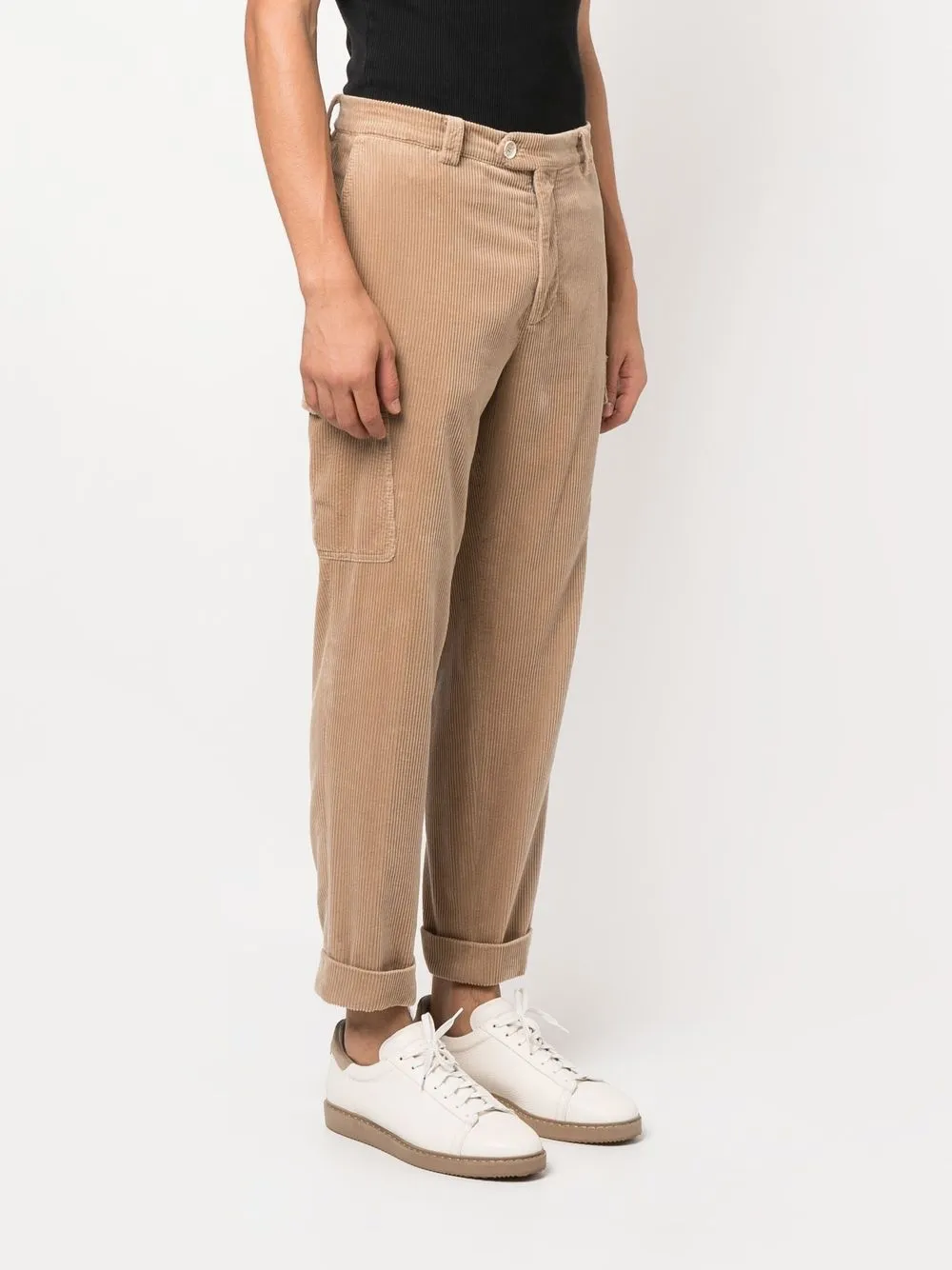  Brunello Cucinelli Cropped Hose Aus Cord   Nude 