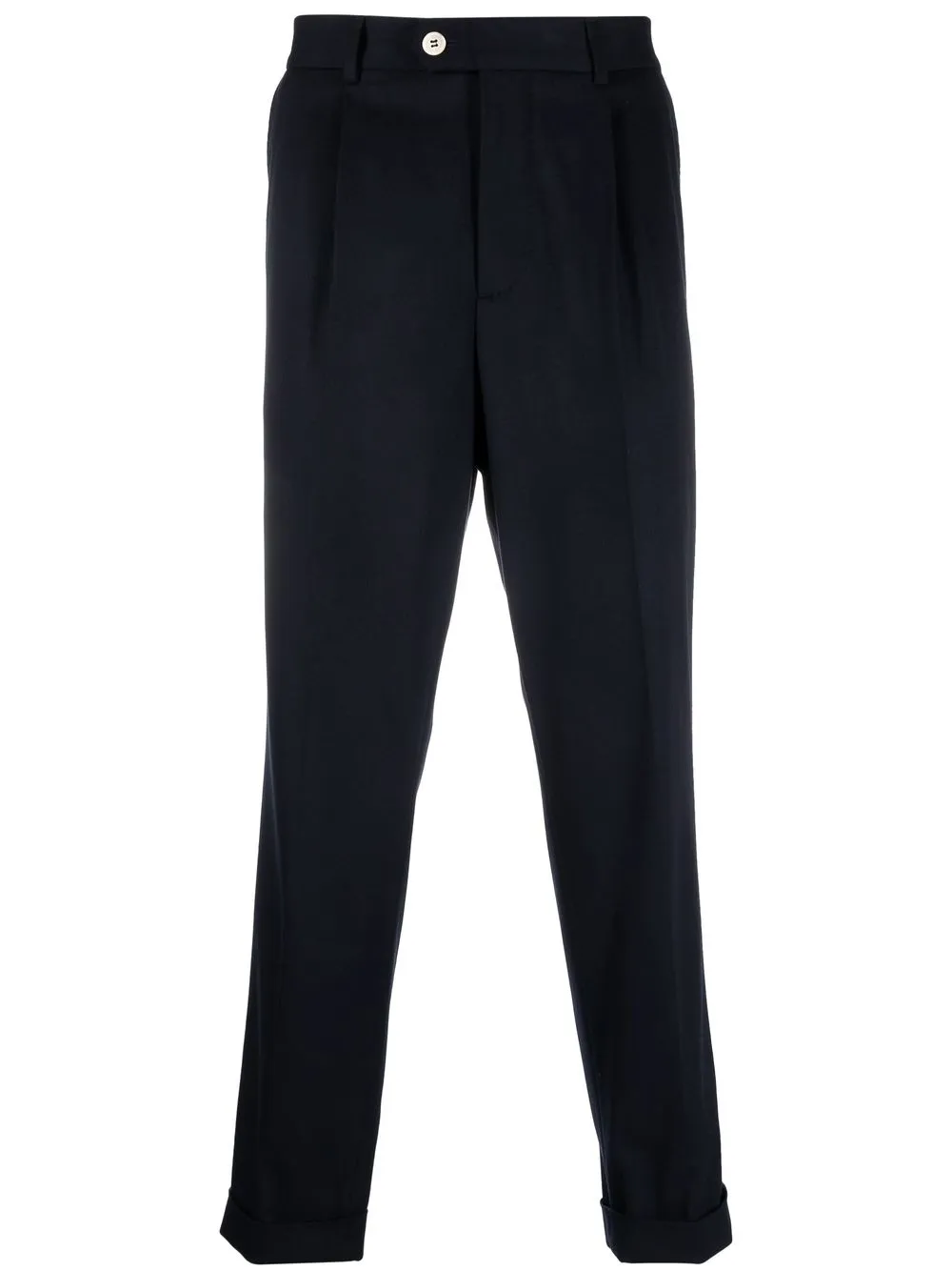 

Brunello Cucinelli pleat-detail turn-up trousers - Blue