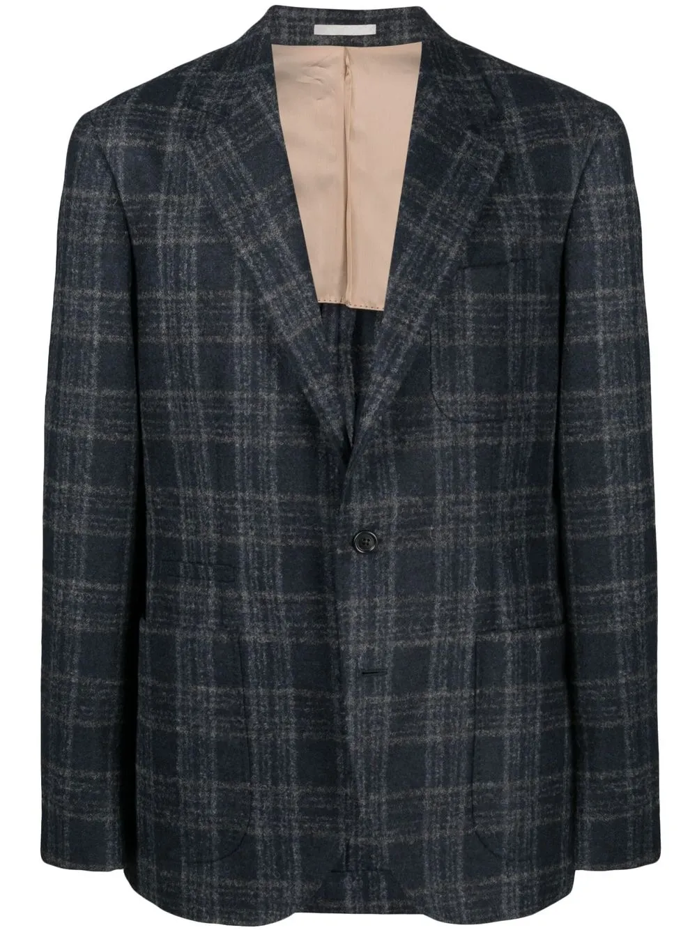 

Brunello Cucinelli blazer con cuadros estampados - Azul