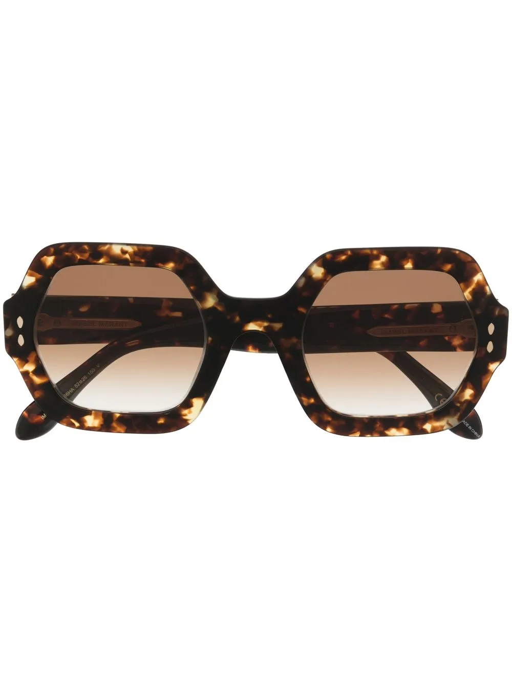 

Isabel Marant Eyewear tortoiseshell-effect logo-print sunglasses - Brown