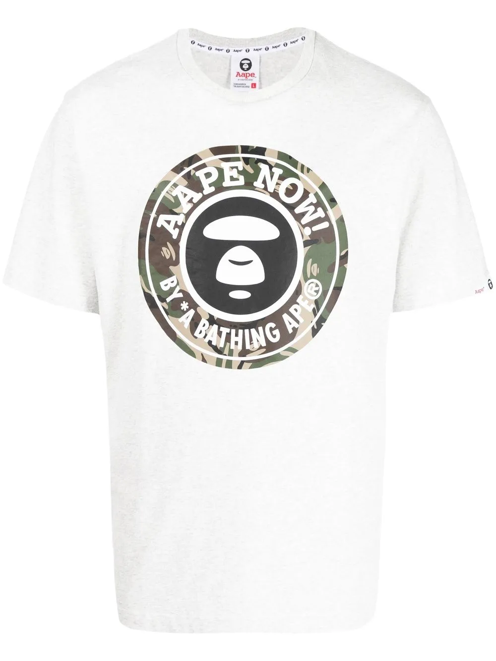 

AAPE BY *A BATHING APE® playera con logo estampado - Gris