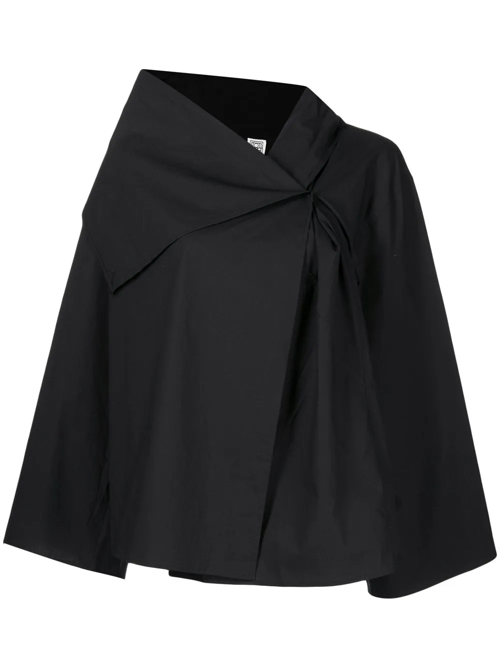 

TOTEME asymmetric cape-style jacket - Black