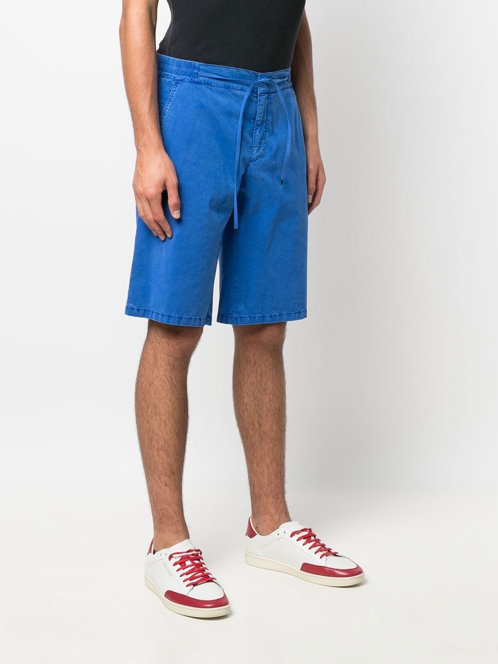 Shop Zilli Drawstring-waistband Bermuda Shorts In Blue