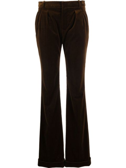 Saint Laurent pantalones largos acampanados