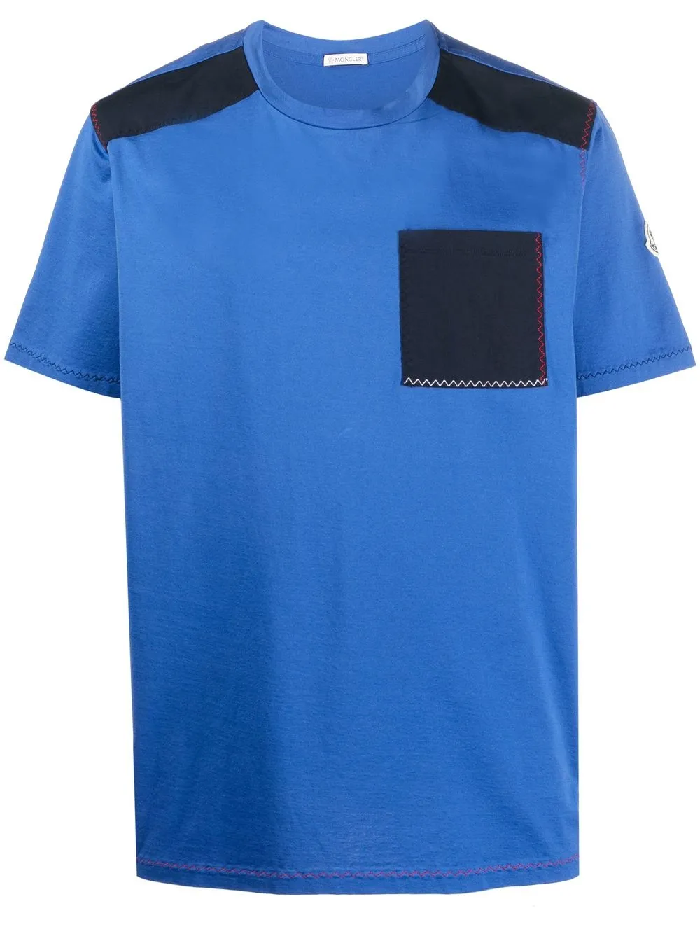 

Moncler two-tone cotton T-shirt - Blue