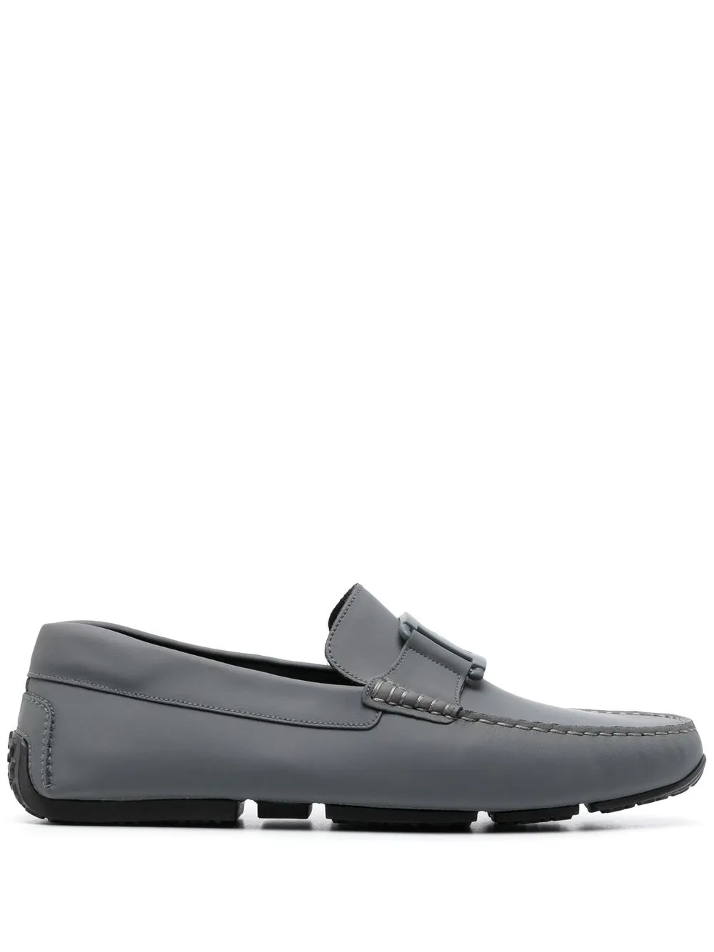 

Bally logo-appliquè leather loafers - Grey