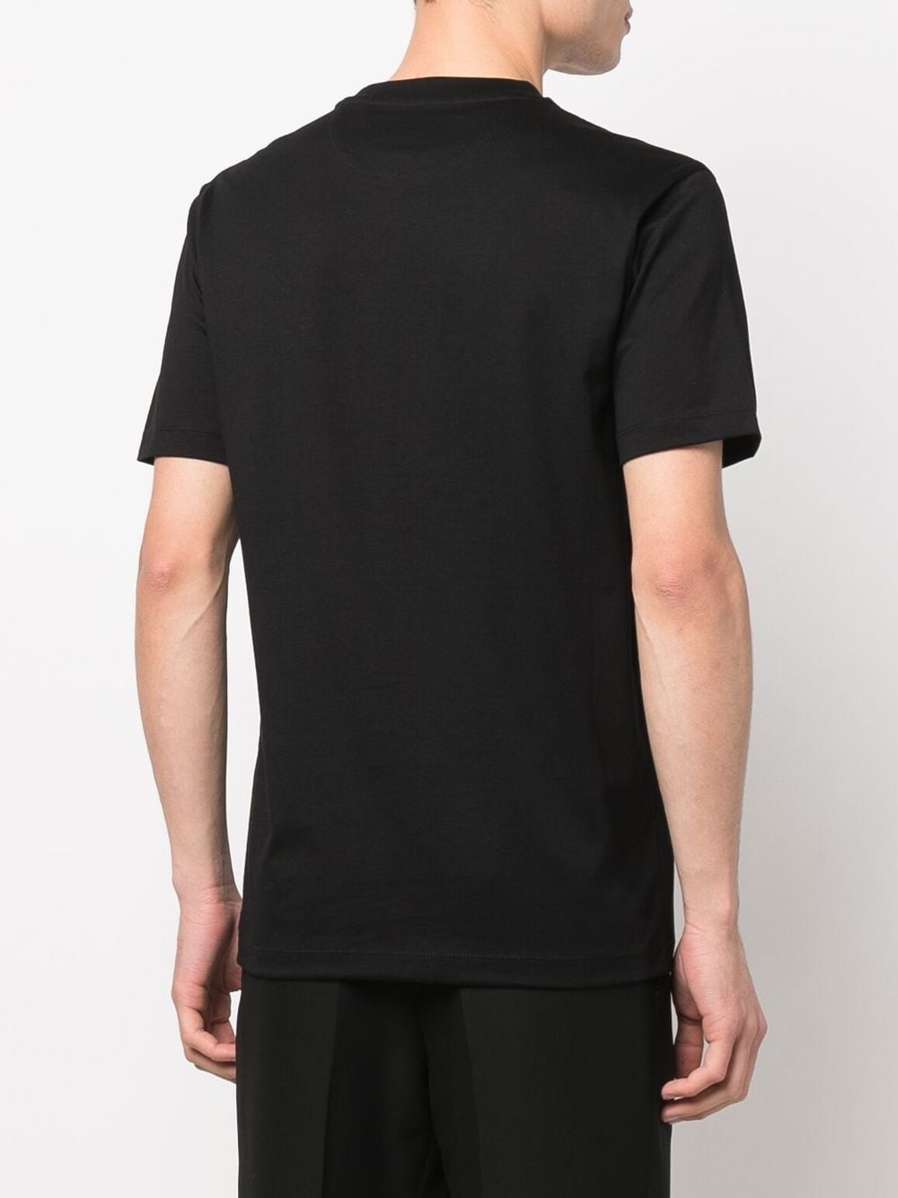 Shop Les Hommes Logo-plaque Short-sleeved T-shirt In Black