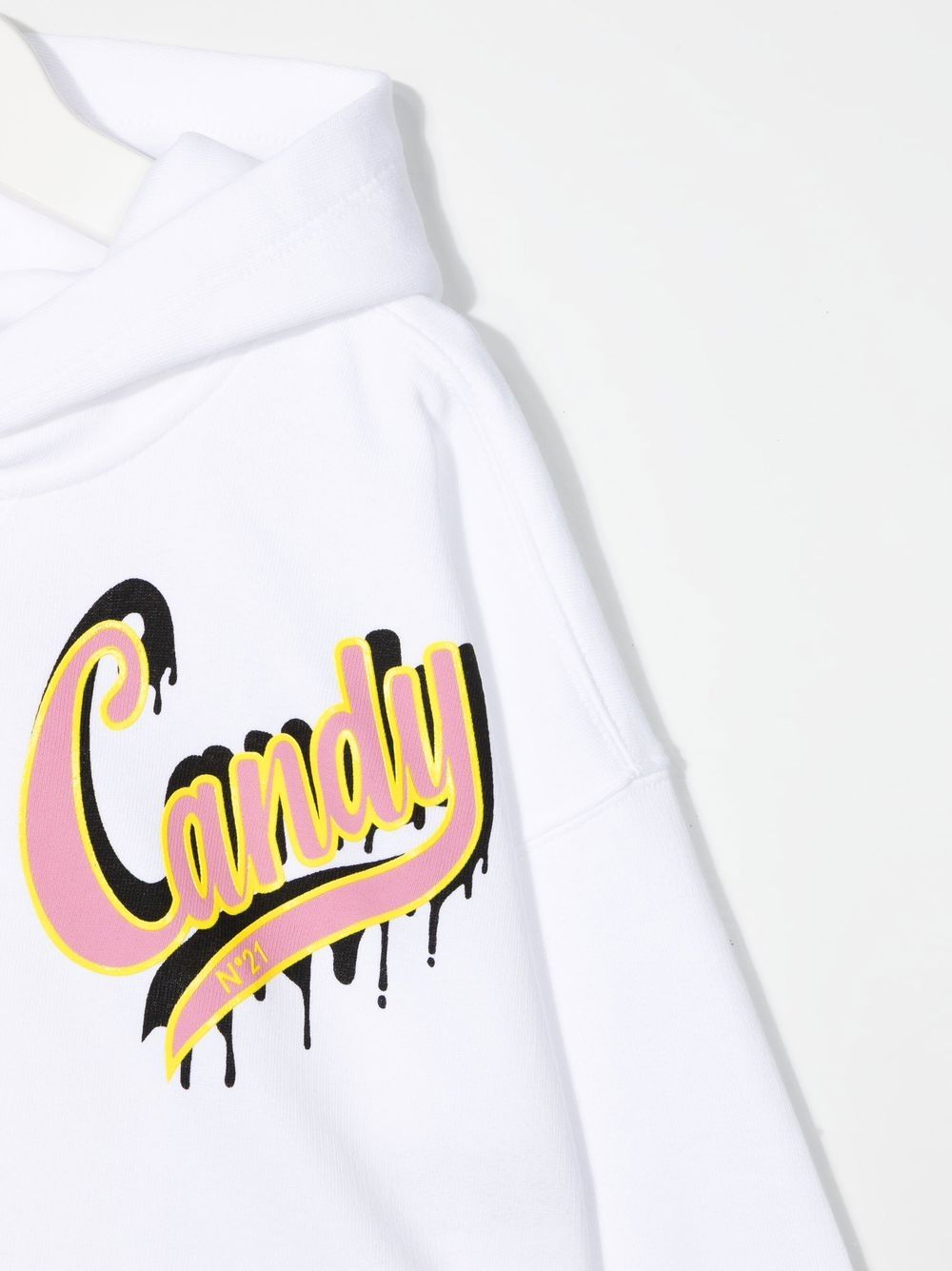 Shop N°21 Graphic-print Cropped Hoodie In White