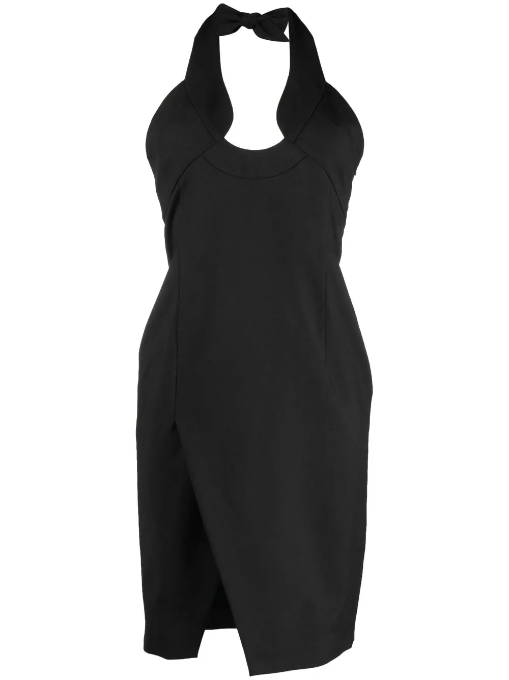 

Genny halterneck sleeveless midi dress - Black