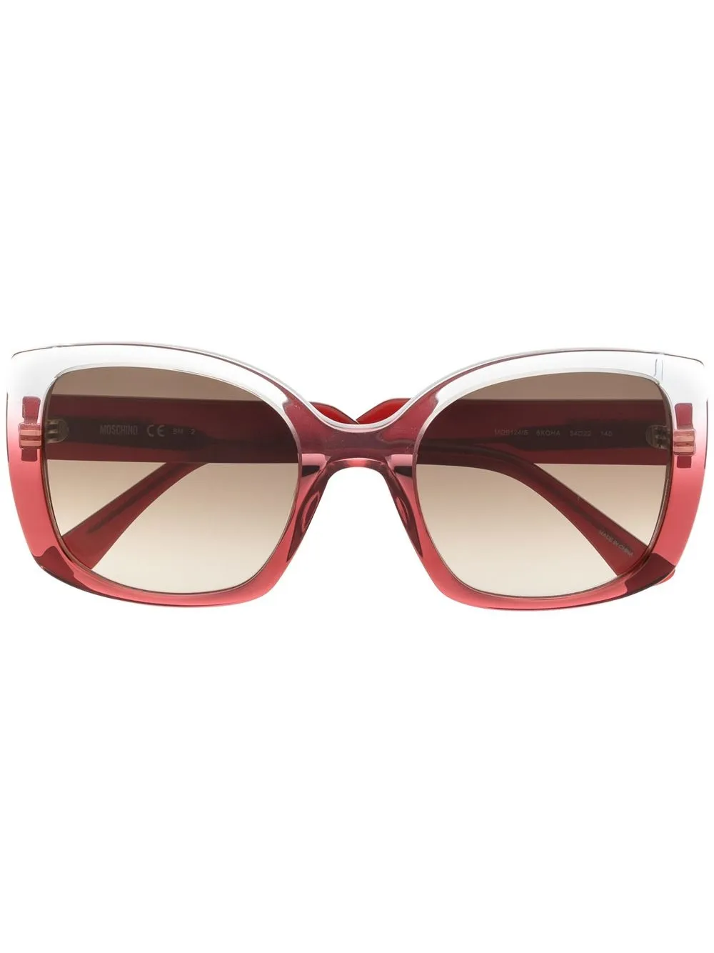 

Moschino Eyewear lentes de sol con armazón cuadrada - Rojo