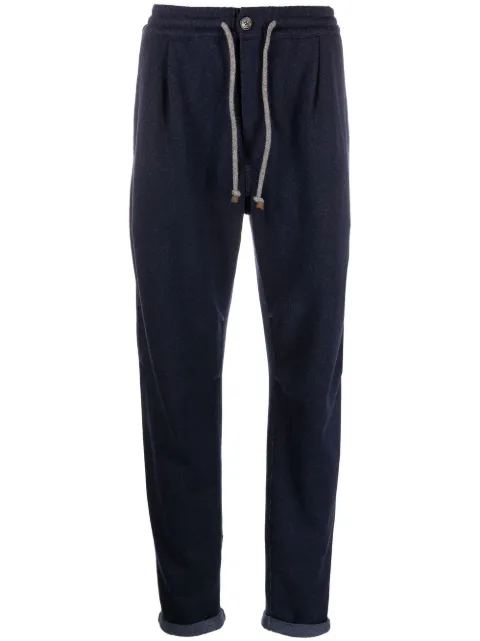 Brunello Cucinelli drawstring-waist cashmere straight-leg trousers