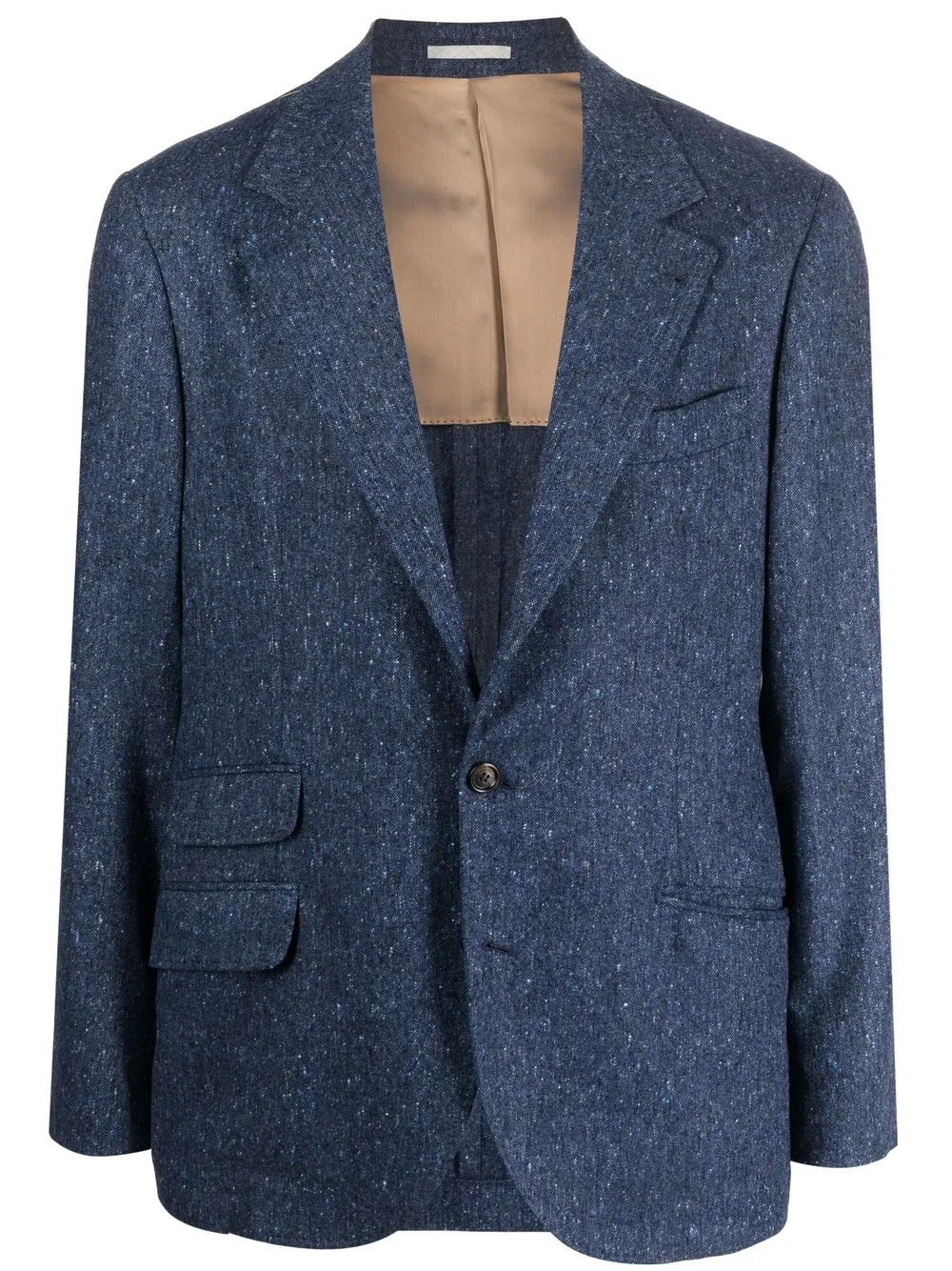 

Brunello Cucinelli woven single-breasted blazer - Blue