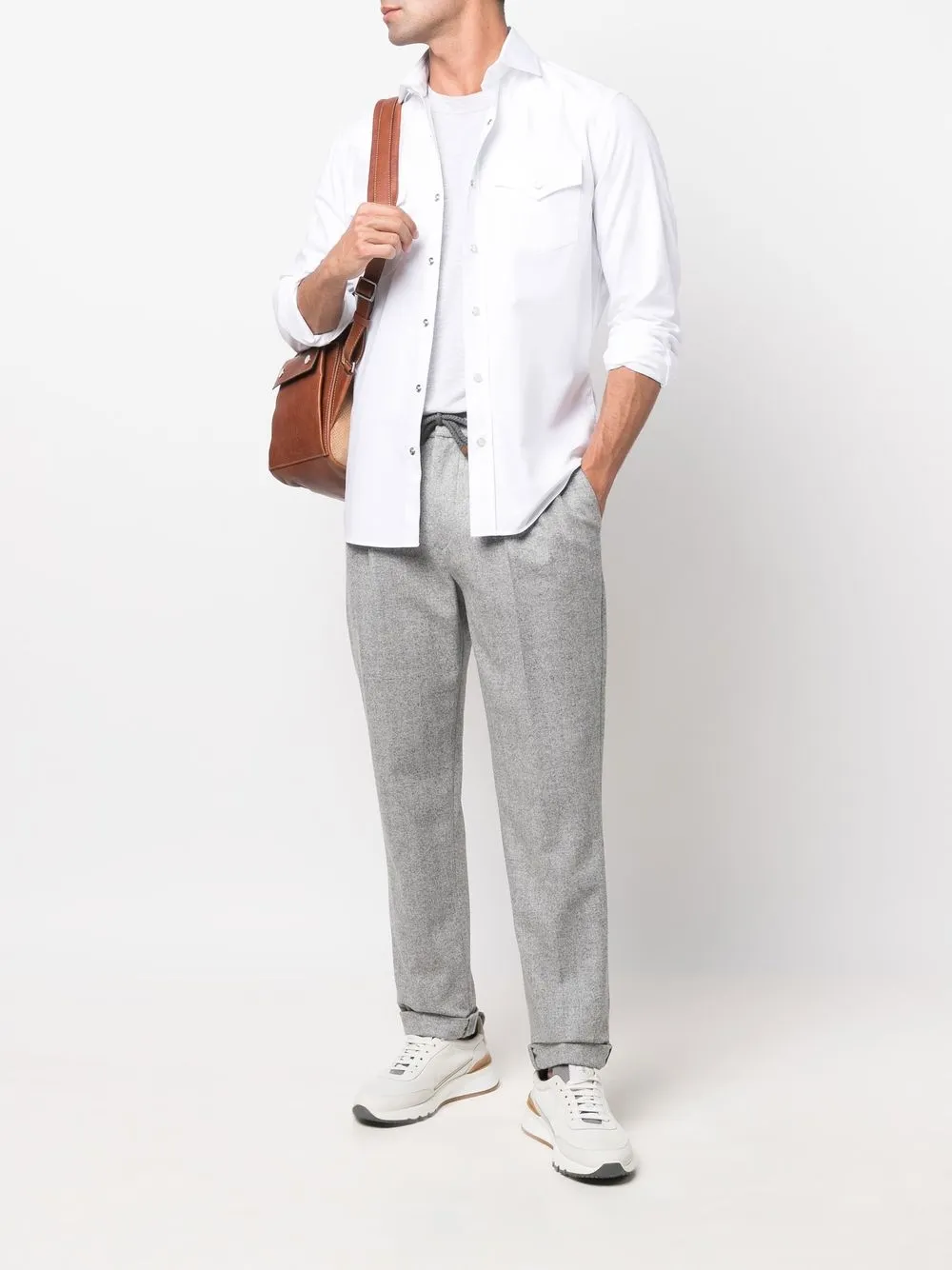 Brunello Cucinelli Overhemd met klepzak - Wit