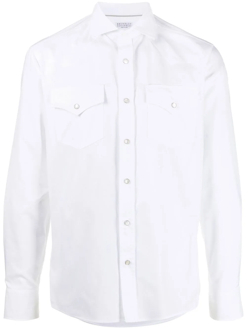 

Brunello Cucinelli flap-pockets cotton shirt - White