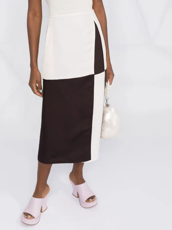 Jil Sander カラーブロック スカート | ニュートラル | FARFETCH JP