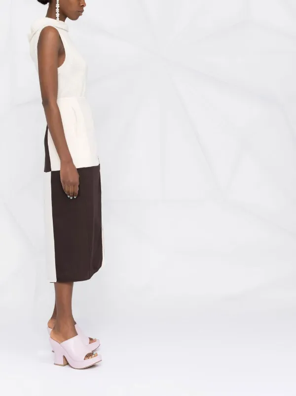 Jil Sander カラーブロック スカート | ニュートラル | FARFETCH JP