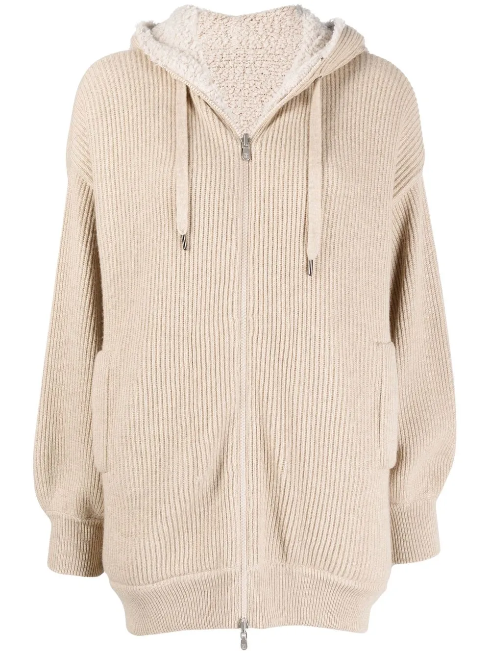 

Brunello Cucinelli hoodie de cachemira con cierre - Neutro