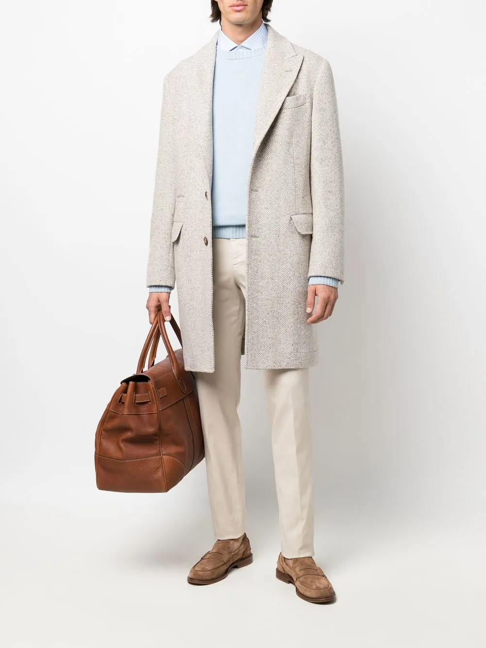 Brunello Cucinelli Gestreept overhemd - Blauw