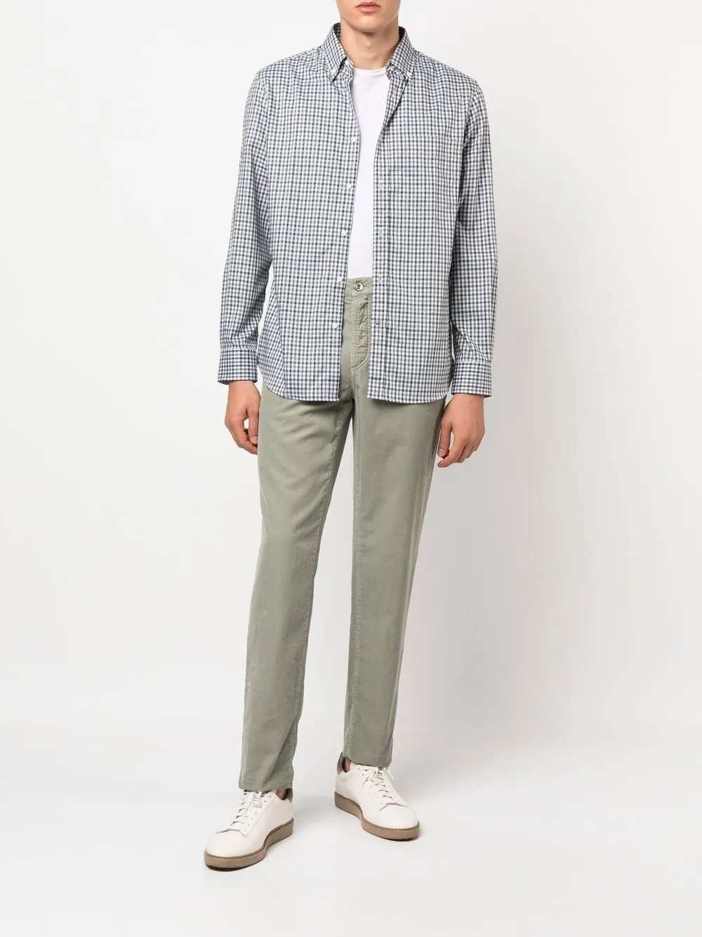 Brunello Cucinelli Geruit overhemd - Groen