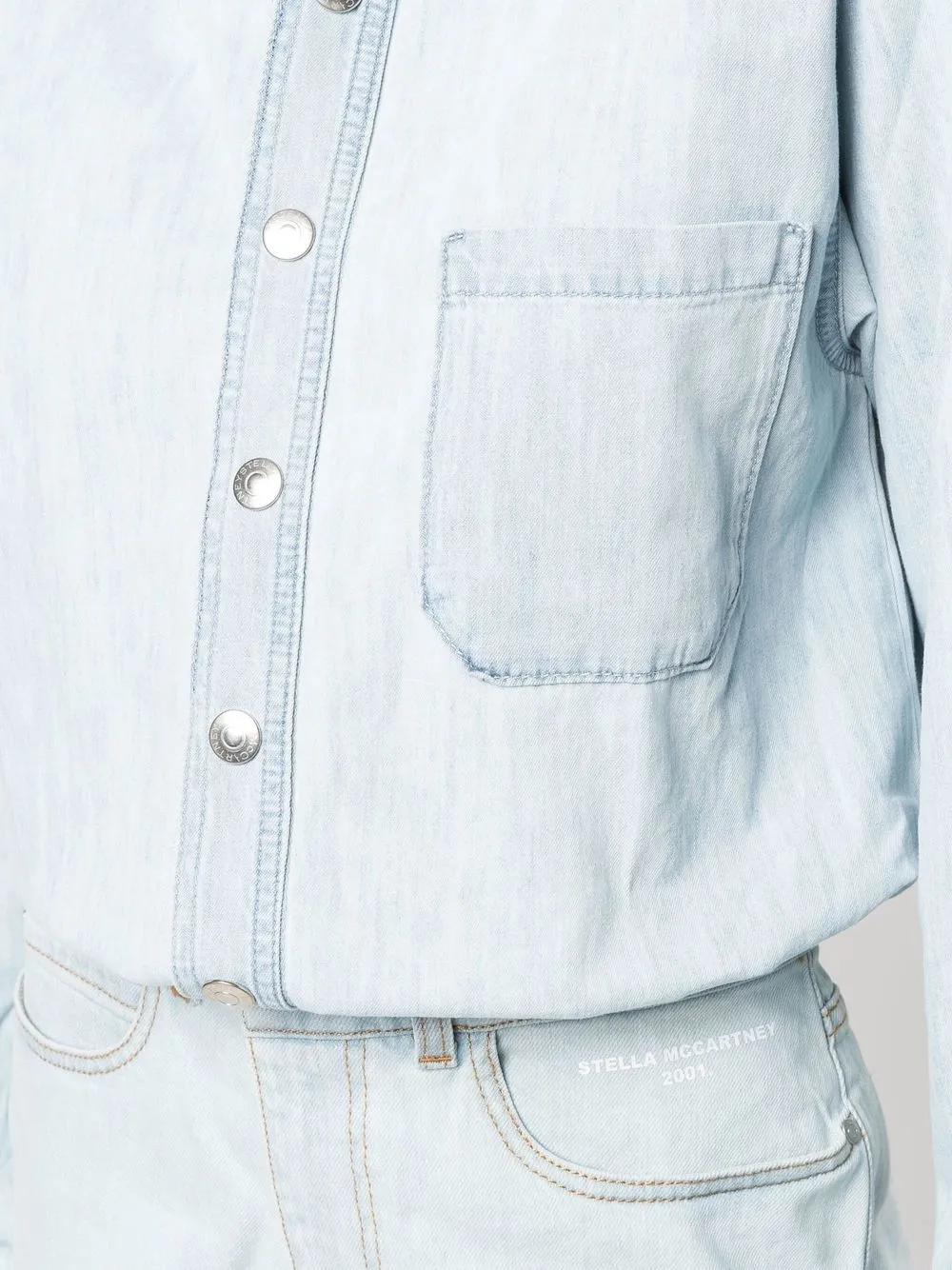 Stella Mccartney Layered-effect Playsuit In Blue