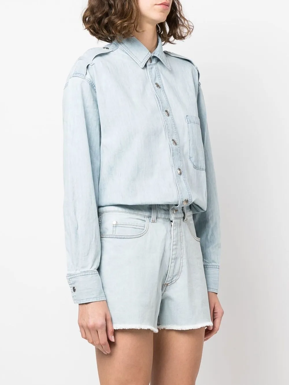 Stella Mccartney Layered-effect Playsuit In Blue