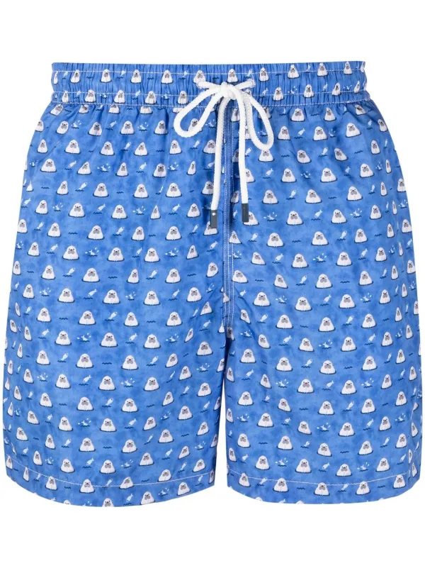 Fedeli seal-print Swim Shorts - Farfetch