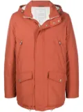 Brunello Cucinelli detachable-hood padded coat - Orange
