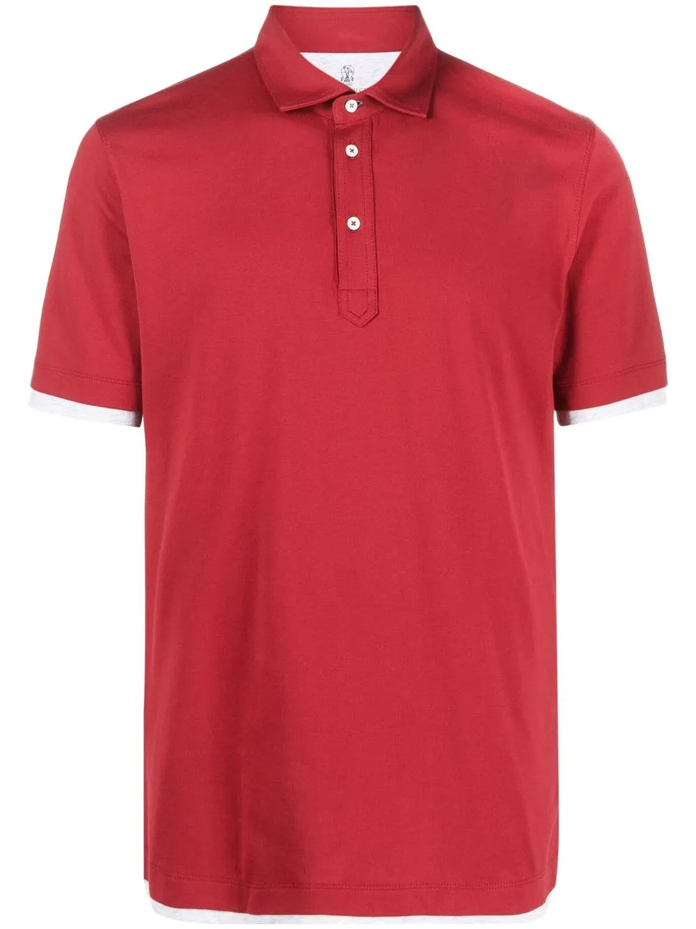 

Brunello Cucinelli short-sleeve cotton polo shirt - Red