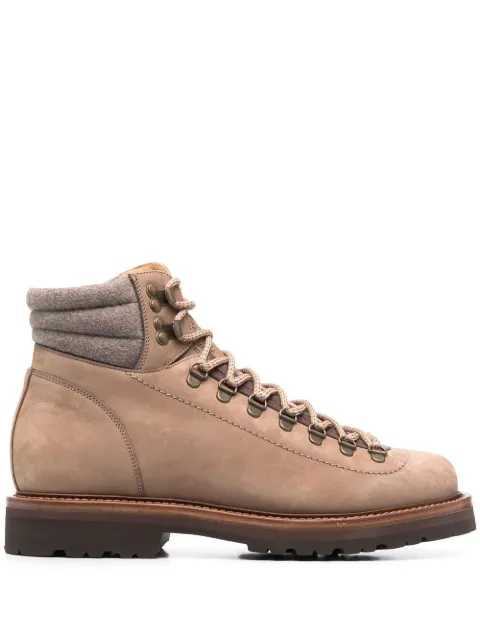 Brunello Cucinelli padded ankle lace-up boots