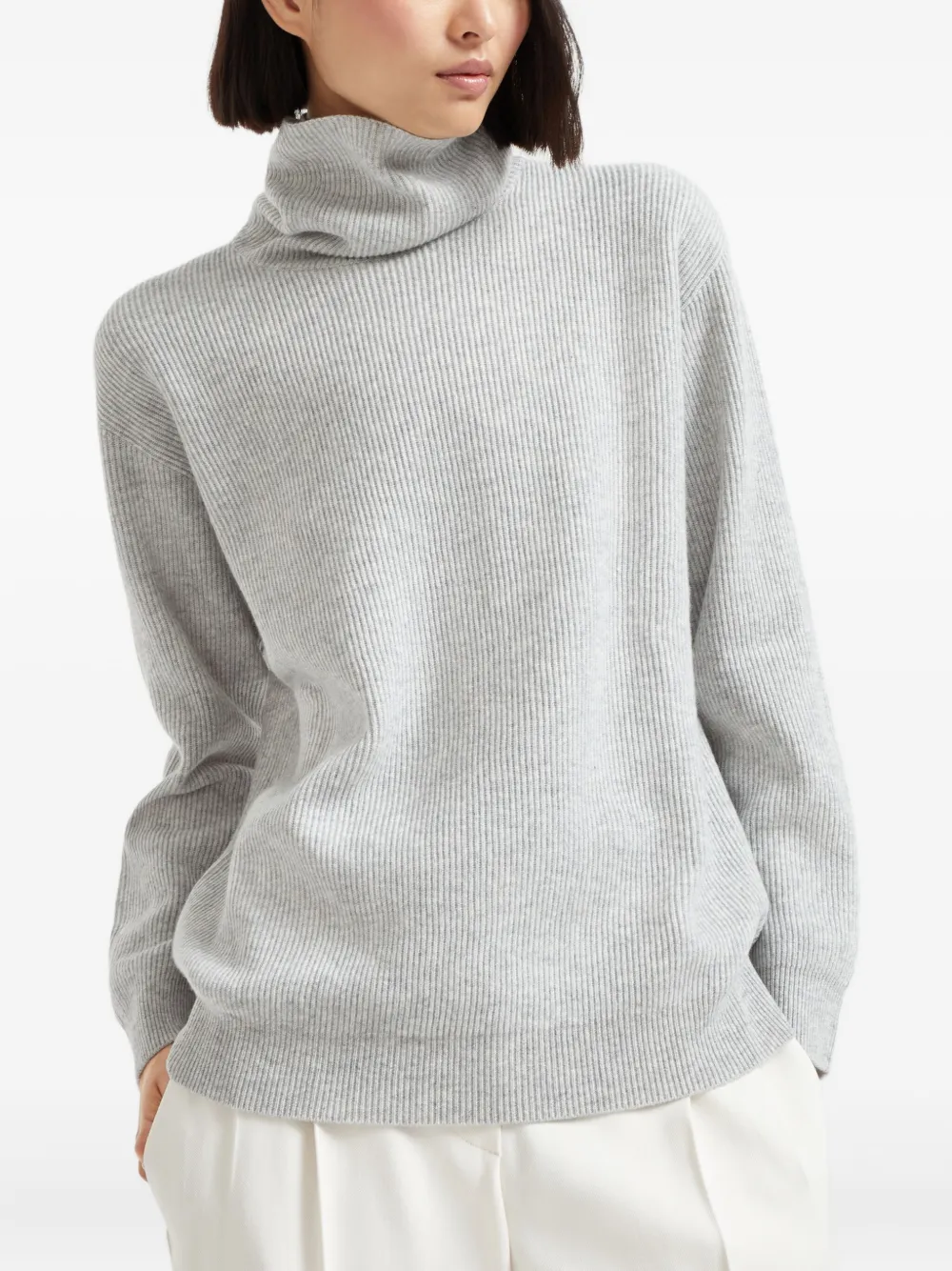 Brunello Cucinelli タートルネック カシミアセーター | グレー