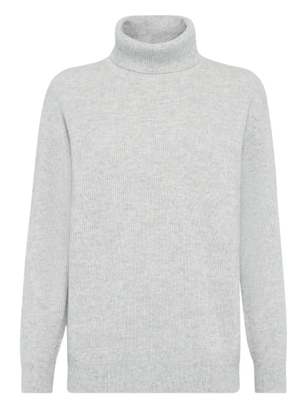 Brunello Cucinelli タートルネック カシミアセーター | グレー