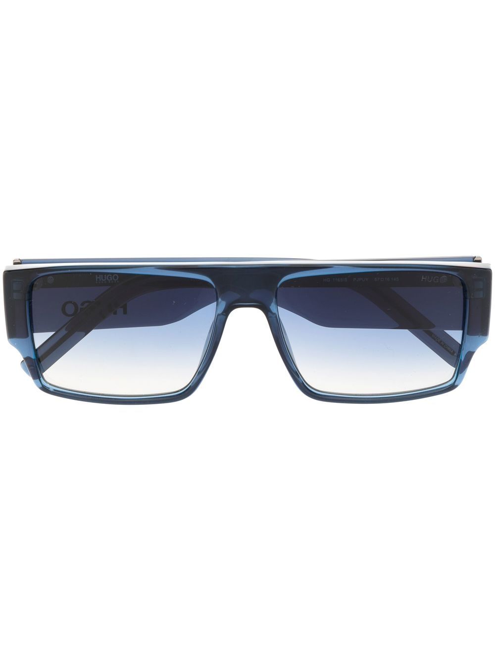 

BOSS lentes de sol con armazón rectangular oversize - Azul