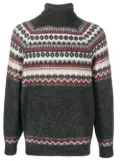Brunello Cucinelli intarsia-knit roll-neck jumper - Green
