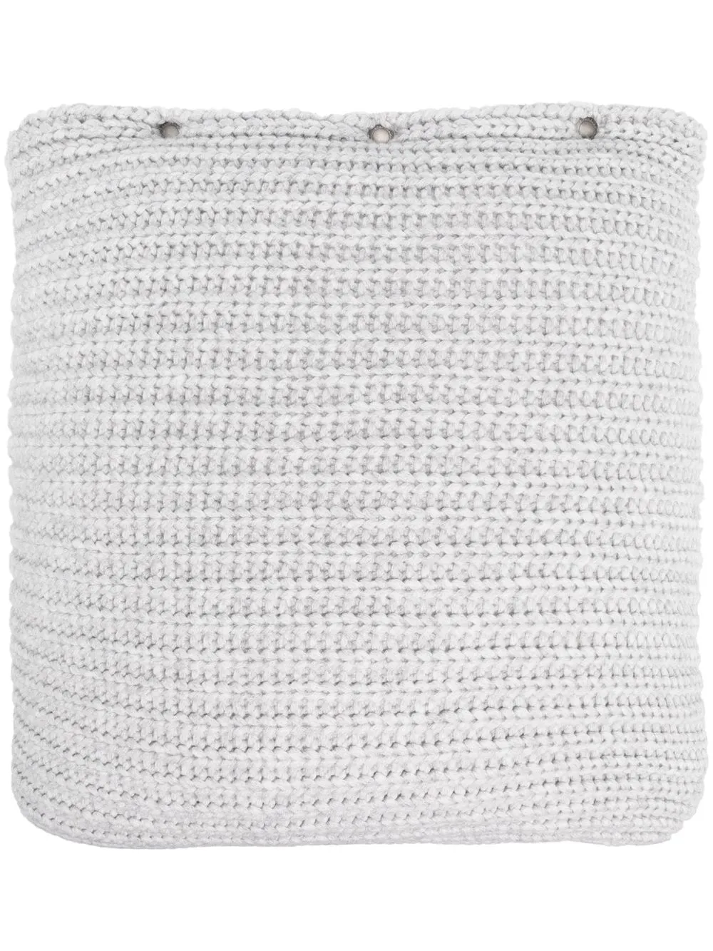 

Brunello Cucinelli logo-studded cashmere pillow - Grey