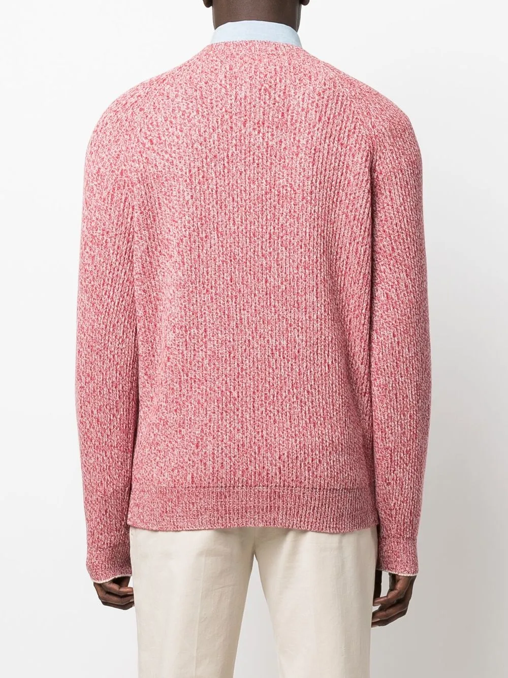 Brunello Cucinelli Mark-knit Ribbed-trim Jumper In Red