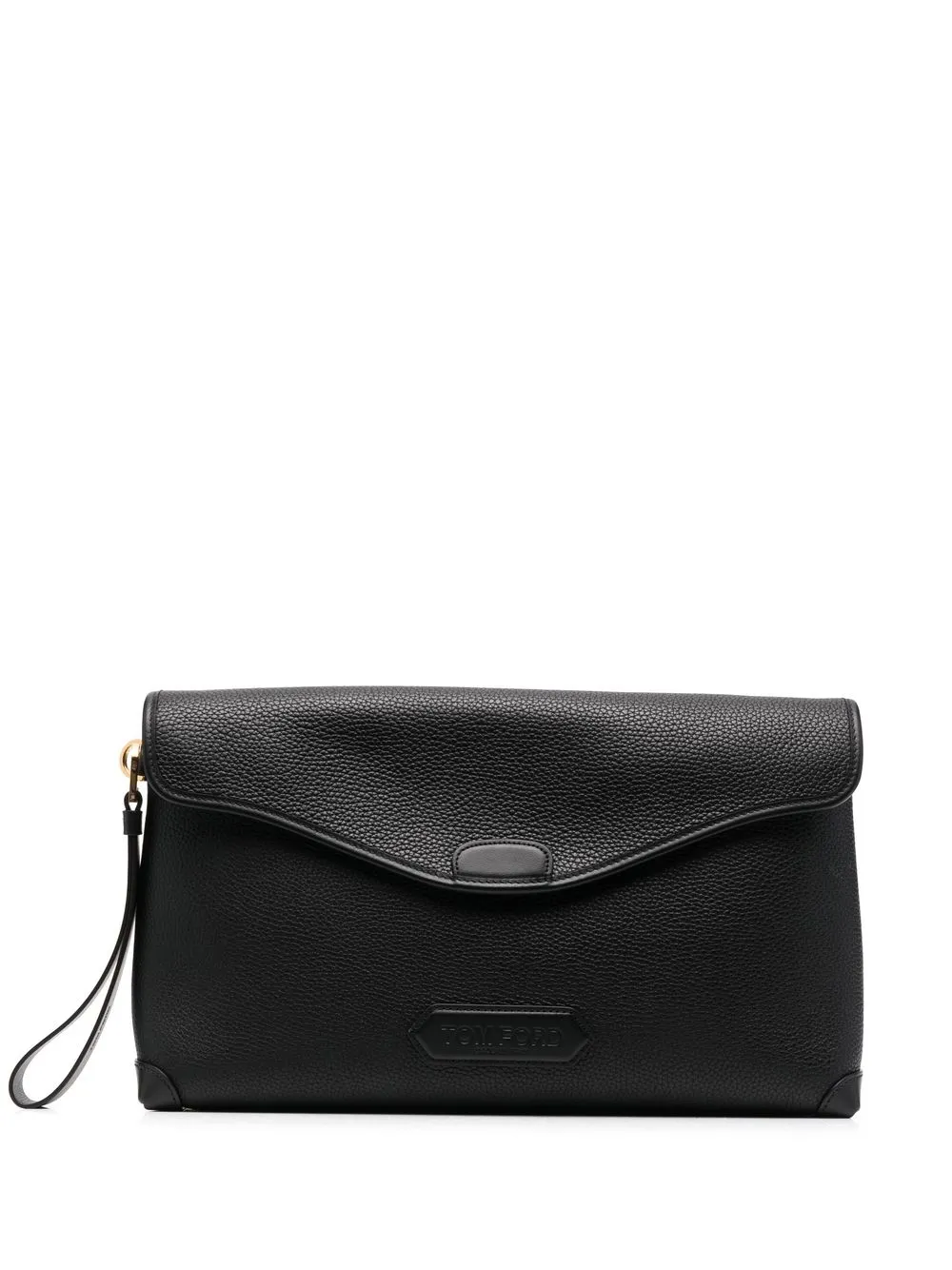 

TOM FORD bolsa de mano con parche del logo - Negro