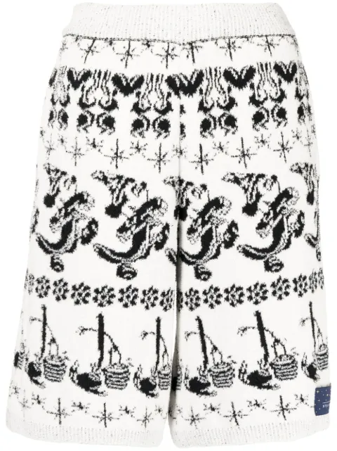 Stella McCartney x Disney Fantasia Fair Isle jacquard Bermuda shorts