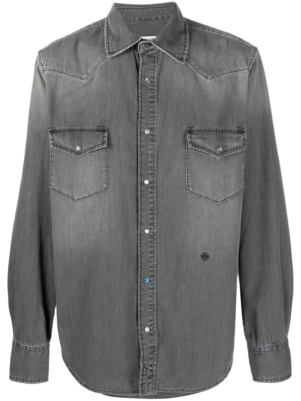 Jacob Cohen Button-up Denim Shirt In Grey