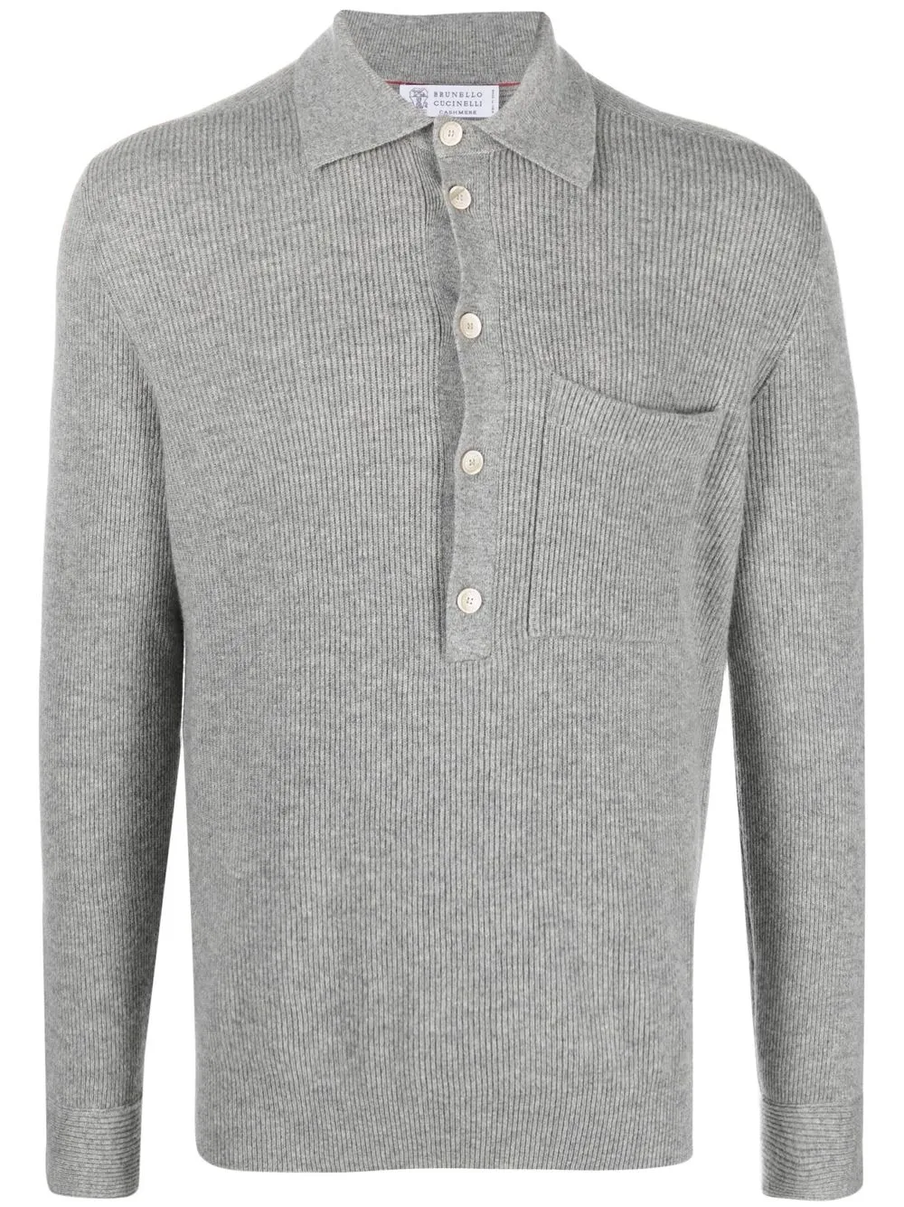 

Brunello Cucinelli súeter con estilo de polo - Gris