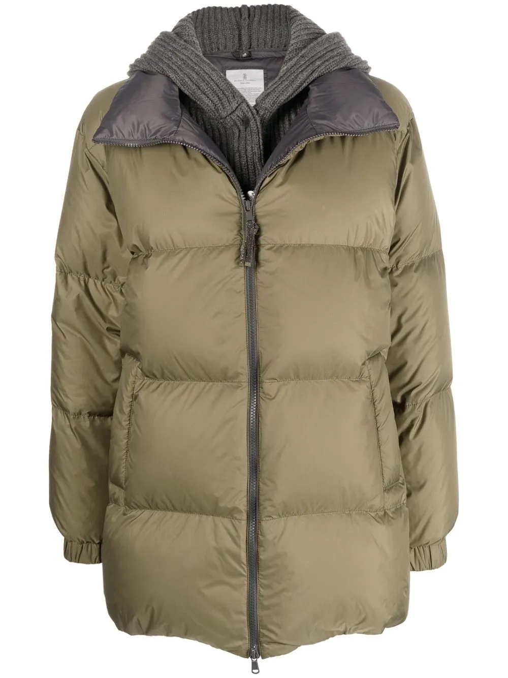 

Brunello Cucinelli high-neck puffer jacket - Green