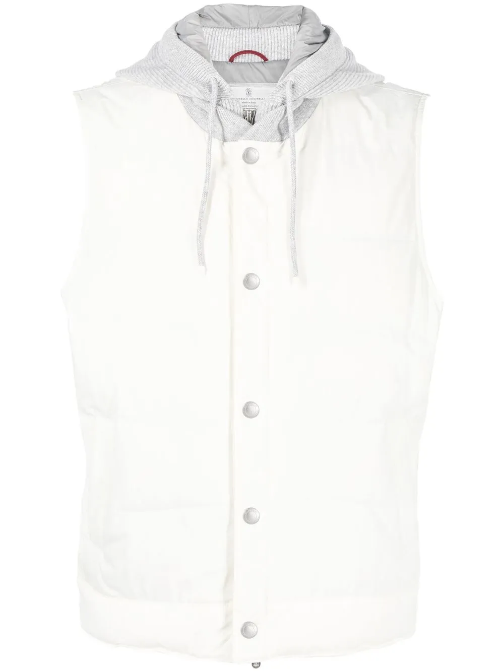 

Brunello Cucinelli chaleco capitonado con botones - Blanco