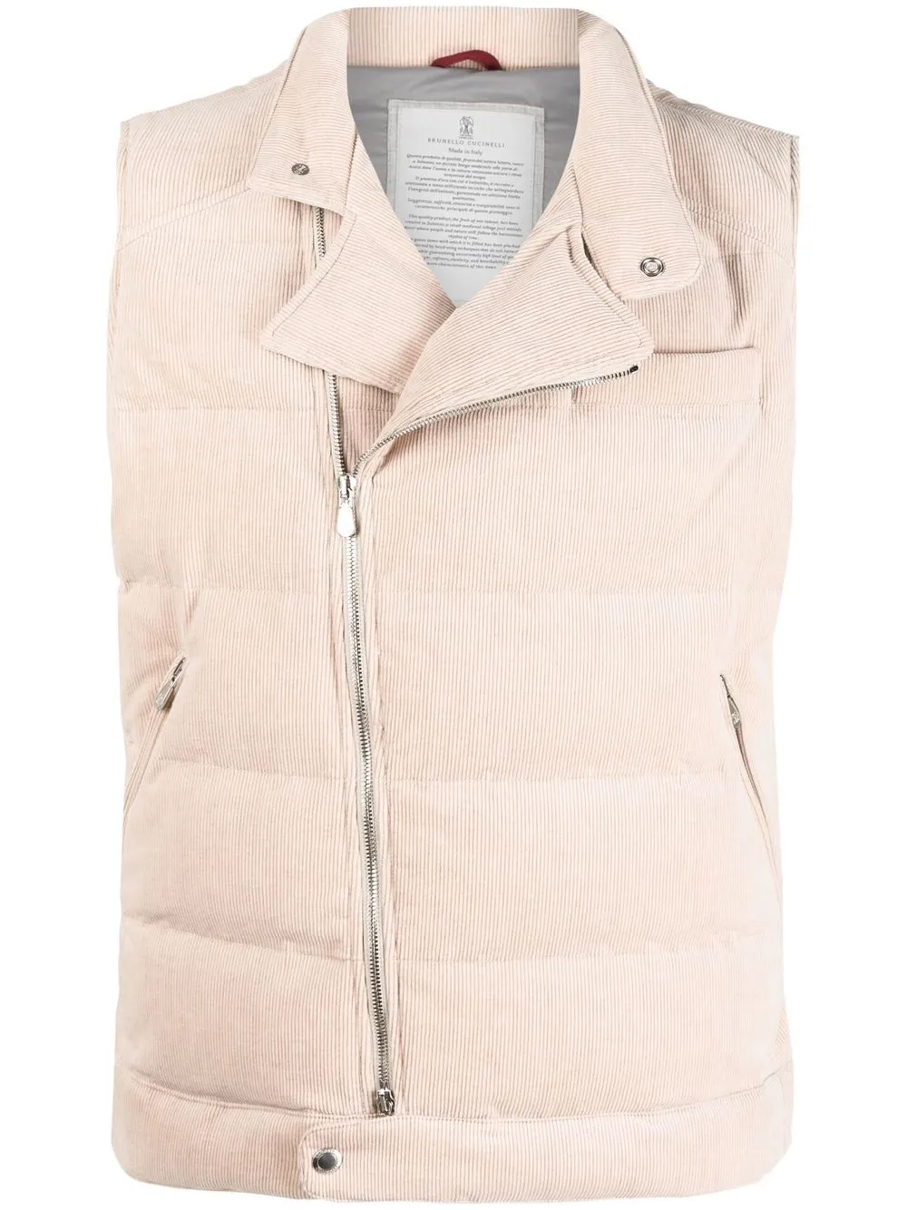 

Brunello Cucinelli padded biker gilet - Neutrals