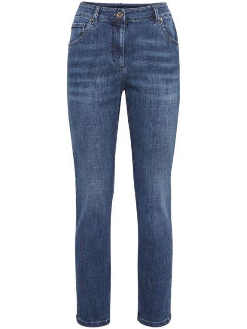 Brunello Cucinelli distressed-finish denim jeans