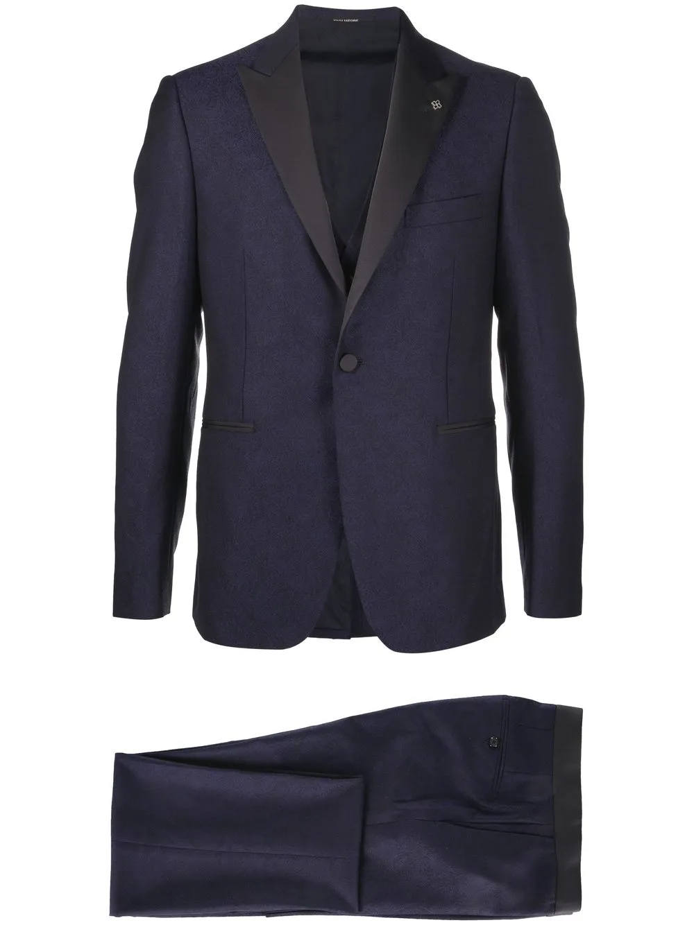 

Tagliatore lapel-pin wool tuxedo - Blue