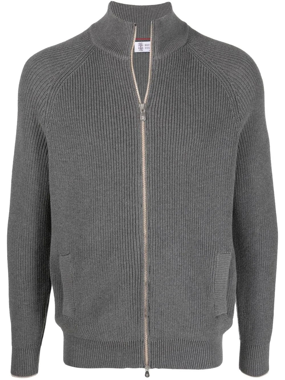 

Brunello Cucinelli zip-up cotton cardigan - Grey