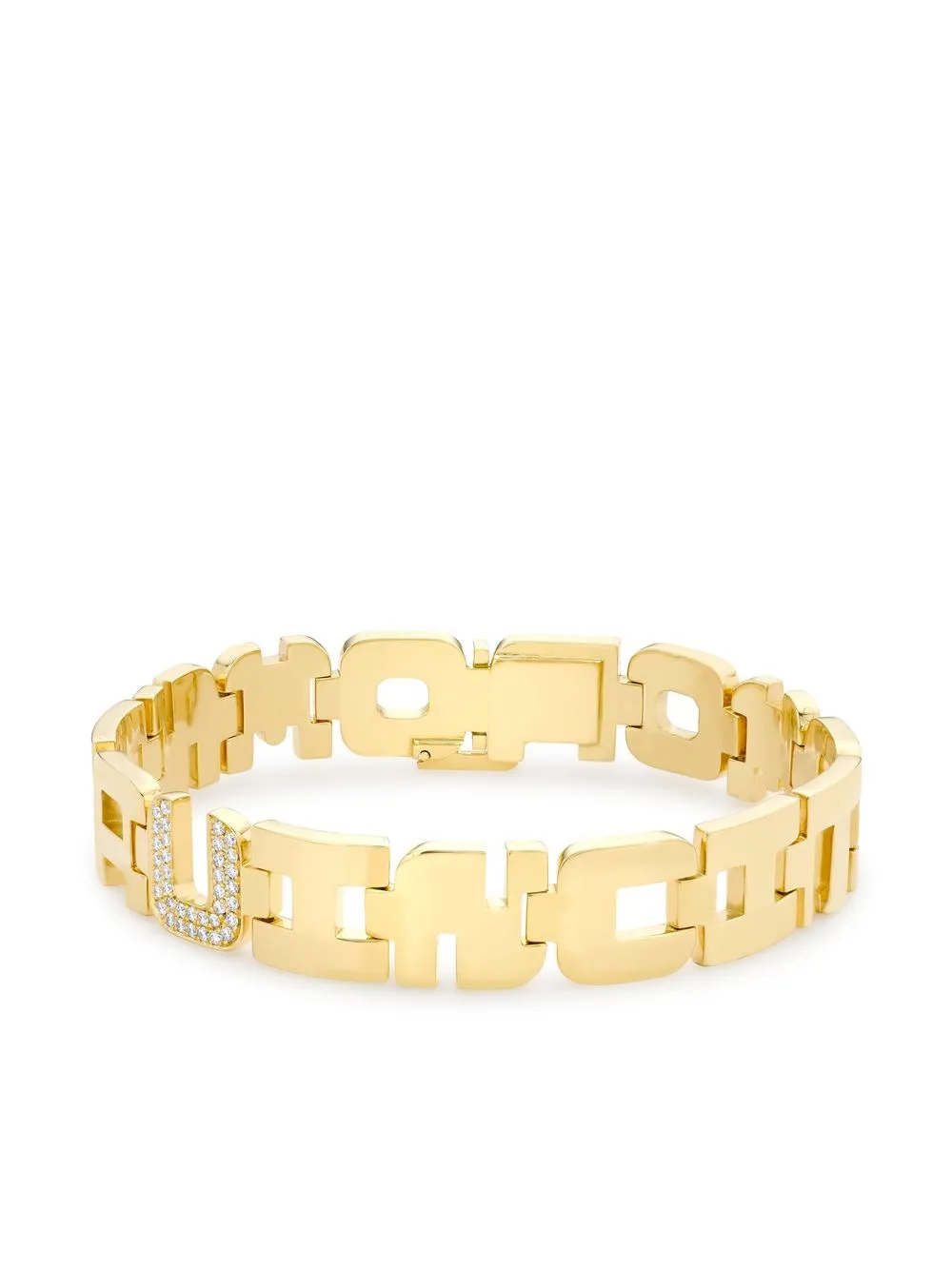 

Pragnell pulsera Loveletter en oro amarillo de 18kt con diamantes - Dorado